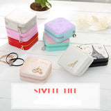 Travel Jewelry Organizer Case Leather Storage Box with Mirror