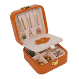 Travel Jewelry Storage Box Leather Organizer