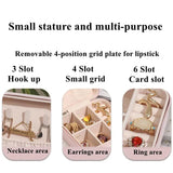Mini Portable Jewelry Organizer Travel Case Box Zipper Storage Earring Holder