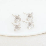 10*10.5MM 14K Plated Brass Flowers Stud Earrings DIY Jewelry Making
