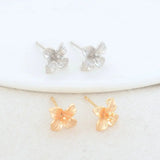 10*10.5MM 14K Plated Brass Flowers Stud Earrings DIY Jewelry Making