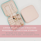 LVPAI Travel Jewelry Organizer PU Leather Portable Case Zipper