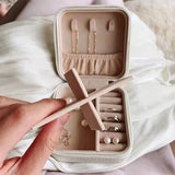 Portable Bridesmaid Jewelry Box Organizer Display Case