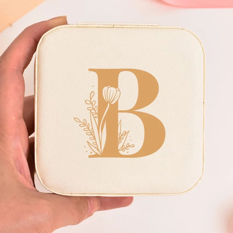 Portable Bridesmaid Jewelry Box Organizer Display Case