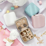 Portable Jewelry Box Organizer Travel Jewelry Case Leather Storage