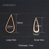 10-100 Pcs Large Waterdrop Charms for Earrings Necklace Making