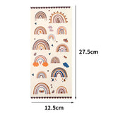 Rainbow Plastic Bags Flat Long Bags for DIY Treat Candy Pouches