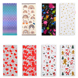 Rainbow Plastic Bags Flat Long Bags for DIY Treat Candy Pouches