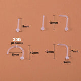 Clear Acrylic Nose Ring Stud Invisible Retainer Body Jewelry