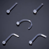Clear Acrylic Nose Ring Stud Invisible Retainer Body Jewelry