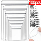 10/100pcs Thicken PVC Jewelry Bags Transparent Display Storage Pouches