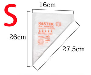 Disposable Pastry Decorating Bag & Cream Nozzles Set - Small & Large Sizes