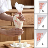Disposable Pastry Decorating Bag & Cream Nozzles Set - Small & Large Sizes