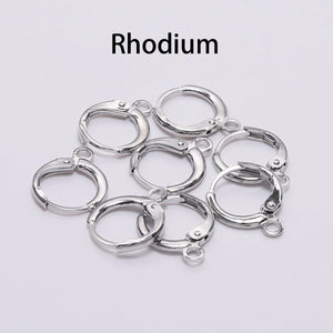 14x12mm Lever Earring Hooks Wire Settings Base Earrings Hoops Pack