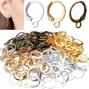 14x12mm Lever Earring Hooks Wire Settings Base Earrings Hoops Pack