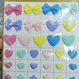 35mm Acrylic Macarons Heart Shaped Stickers Beads DIY Scrapbook Jewelry Making