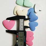 35mm Acrylic Macarons Heart Shaped Stickers Beads DIY Scrapbook Jewelry Making