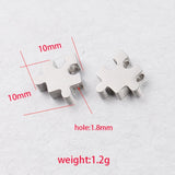 1.8mm Small Hole Bead Mirror Polished Stainless Steel DIY Jewelry