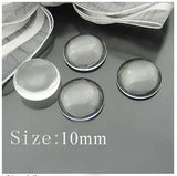 200 Clear Round Domed Magnifying Glass Cabs 10mm DIY