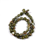 10mm Natural Stone Crystal Agate Heart-shaped Loose Beads
