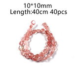 10mm Natural Stone Crystal Agate Heart-shaped Loose Beads