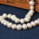 10-11MM Short Freshwater Pearl Necklace, Full & Glossy, Natural Textured Shapes