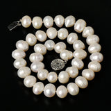 10-11MM Short Freshwater Pearl Necklace, Full & Glossy, Natural Textured Shapes