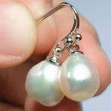 10-11MM Baroque Pearl Dangle Earrings 14K Classic Wedding Jewelry