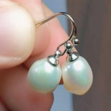 10-11MM Baroque Pearl Dangle Earrings 14K Classic Wedding Jewelry