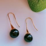 Peacock Pearl Earrings 18KGB Holiday Wedding Cultured Jewelry