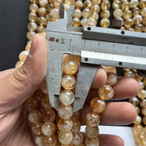 10-11MM Brazil Yellow Citrine Gemstone Beads - DIY Jewelry Making