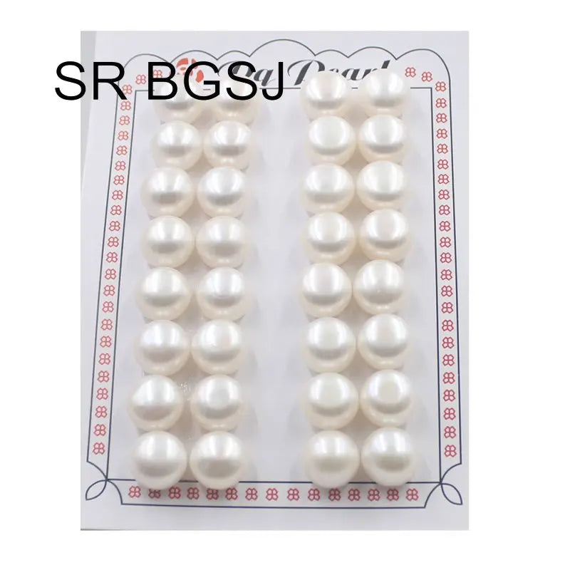 10-11mm 16Pairs Pink Purple Luster Natural Freshwater Pearl Beads