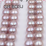 10-11mm 16Pairs Pink Purple Luster Natural Freshwater Pearl Beads