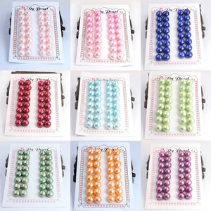 10-11mm 16pairs Natural Button Freshwater Pearl Half Hole Drilled DIY Earring