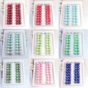 10-11mm 16pairs Natural Button Freshwater Pearl Half Hole Drilled