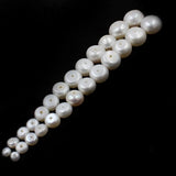 10-11mm 16pairs Natural Button Freshwater Pearl Half Hole Drilled