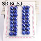 10-11mm 16pairs Natural Button Freshwater Pearl Half Hole Drilled