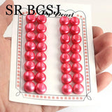 10-11mm 16pairs Natural Button Freshwater Pearl Half Hole Drilled DIY Earring