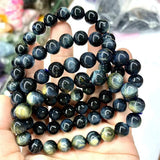 Tiger Eye Stone Beads Bracelet Natural Gemstone DIY Jewelry For Women Men Gift