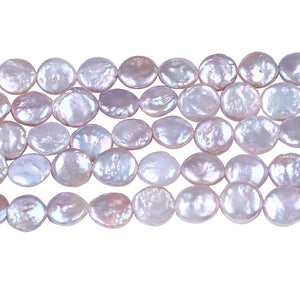 10-11mm Coin Pearl Freshwater Pearl Beads 16" Strand