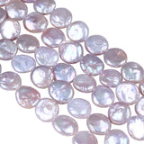 10-11mm Coin Pearl Freshwater Pearl Beads 16" Strand