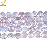 10-11mm Coin Pearl Freshwater Pearl Beads 16" Strand