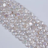 10-11mm Natural Freshwater Coin Shape Pearl Strand