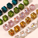 10-11mm Square Lampwork Glass Bead DIY Loose Bead Jewelry Making