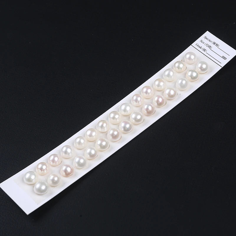 10-11mm Peach Purple High Mabe Pearl Pair for Earrings