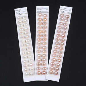 10-11mm Peach Purple High Mabe Pearl Pair for Earrings