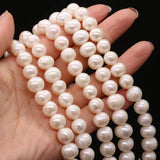 10-11mm Natural Freshwater Pearl Beads Round Shape Loose Spacer Pearl Beads