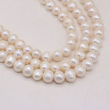 10-11mm Natural Freshwater Pearl Beads Round Shape Loose Spacer Pearl Beads