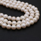 10-11mm Natural Freshwater Pearl Beads Round Shape Loose Spacer Pearl Beads