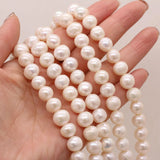 10-11mm Natural Freshwater Pearl Beads Round Shape Loose Spacer Pearl Beads